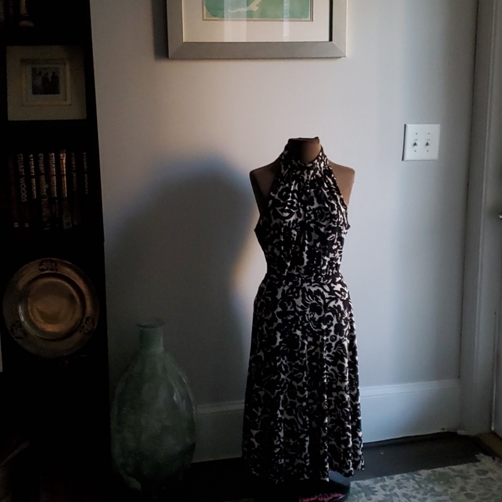 Michael Kors black and white floral two piece